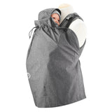 Mamalila Regenschutz Shelter with adjustable neck protection and inner baby foot pocket.