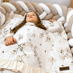 Bettschlange CLASSIC aus weichem Velours als sicherer Bettrand für Babys und Kinder