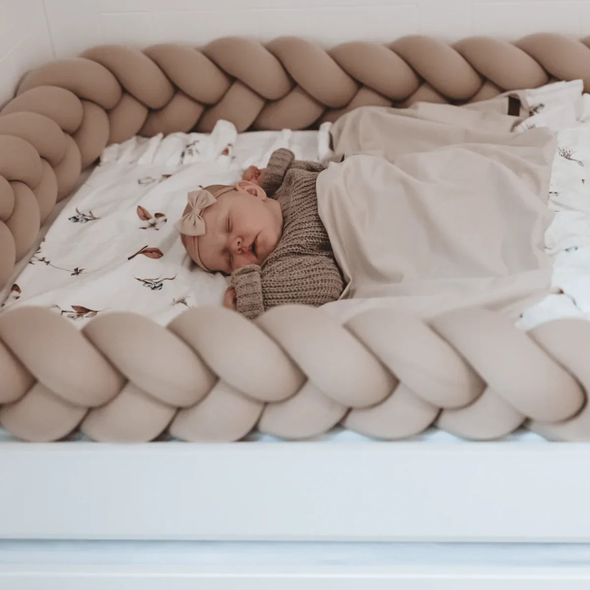 Bettschlange CLASSIC flexible Bettumrandung aus weichem Jersey für Babys und Kinderbett