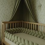 Bettschlange CLASSIC MIDI Velours baby bed bumper soft protective cushion