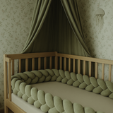 Bettschlange CLASSIC MIDI Velours baby bed bumper soft protective cushion