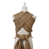 Beige Leinentragetuch STROHGOLD aus 100% Leinen, atmungsaktiv und leicht, für Babygewicht 3,5-20 kg, stilvoll und nachhaltig.