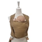 Leinentragetuch STROHGOLD beige Babytrage aus 100% Leinen für 3,5-20 kg Gewichtsschonend und atmungsaktiv