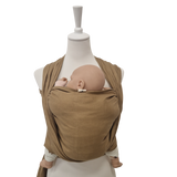 Leinentragetuch STROHGOLD beige Babytrage aus 100% Leinen für 3,5-20 kg Gewichtsschonend und atmungsaktiv