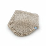Beige Storchenwiege Teddy Loop winter scarf made of soft polyester teddy fabric