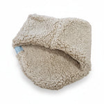 Beige Storchenwiege Teddy Loop winter scarf made of soft teddy fabric