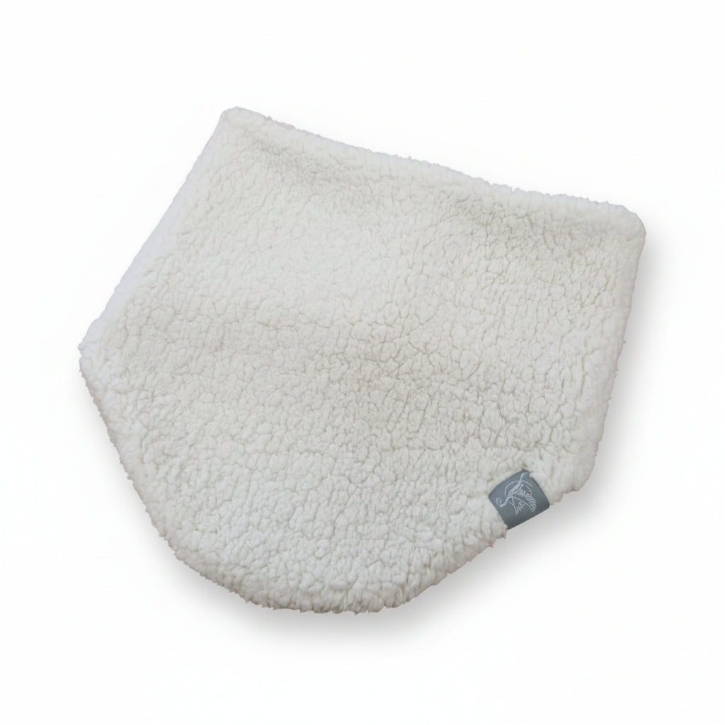 Storchenwiege Teddy Loop Ecru soft warm winter scarf in teddy fabric