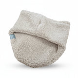 Storchenwiege Teddy Loop Sand warm winter scarf made of soft teddy fabric