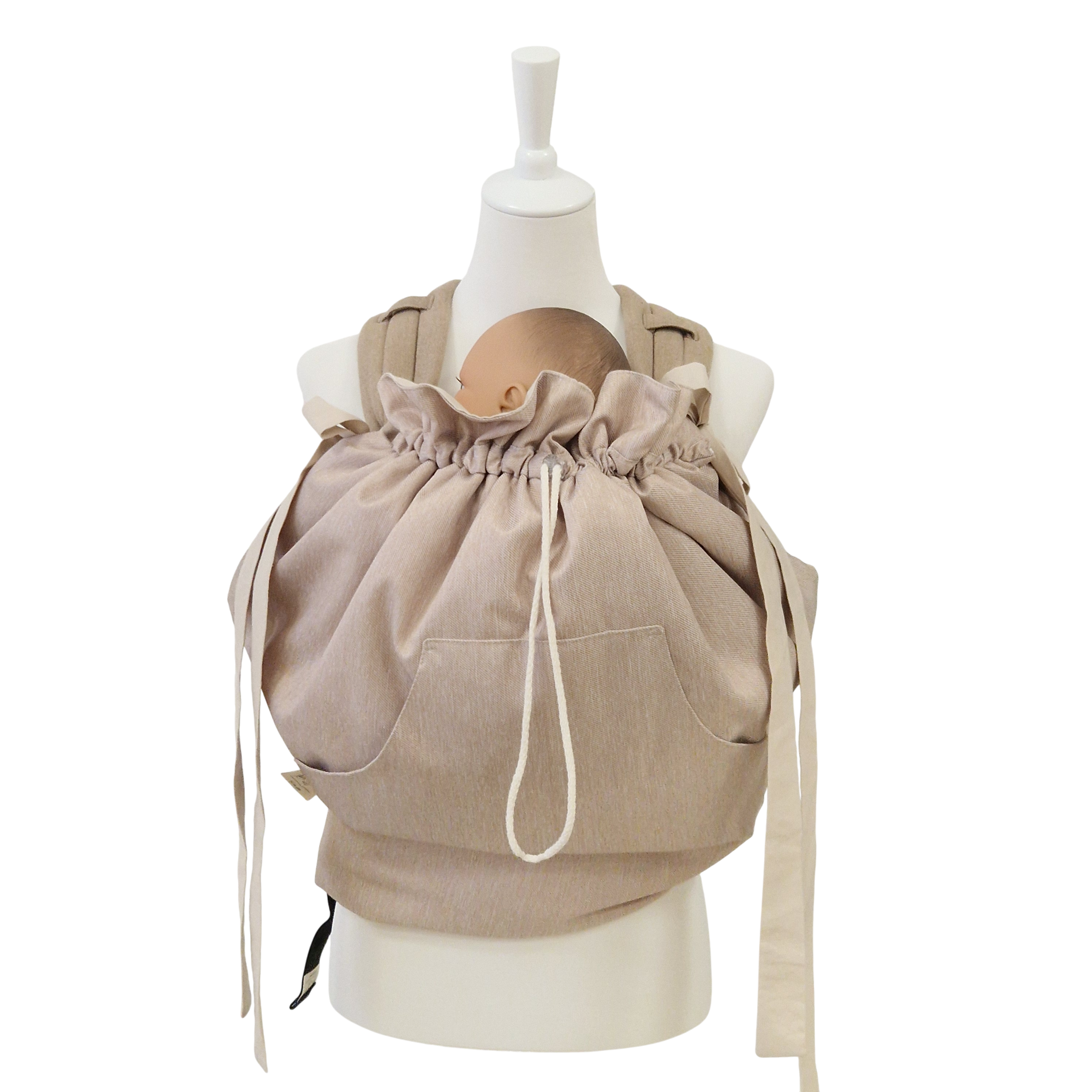 Storchenwiege Tragecover gefüttert schützt Baby vor Kälte und Wind, verstellbar, aus Baumwolle und Polyester