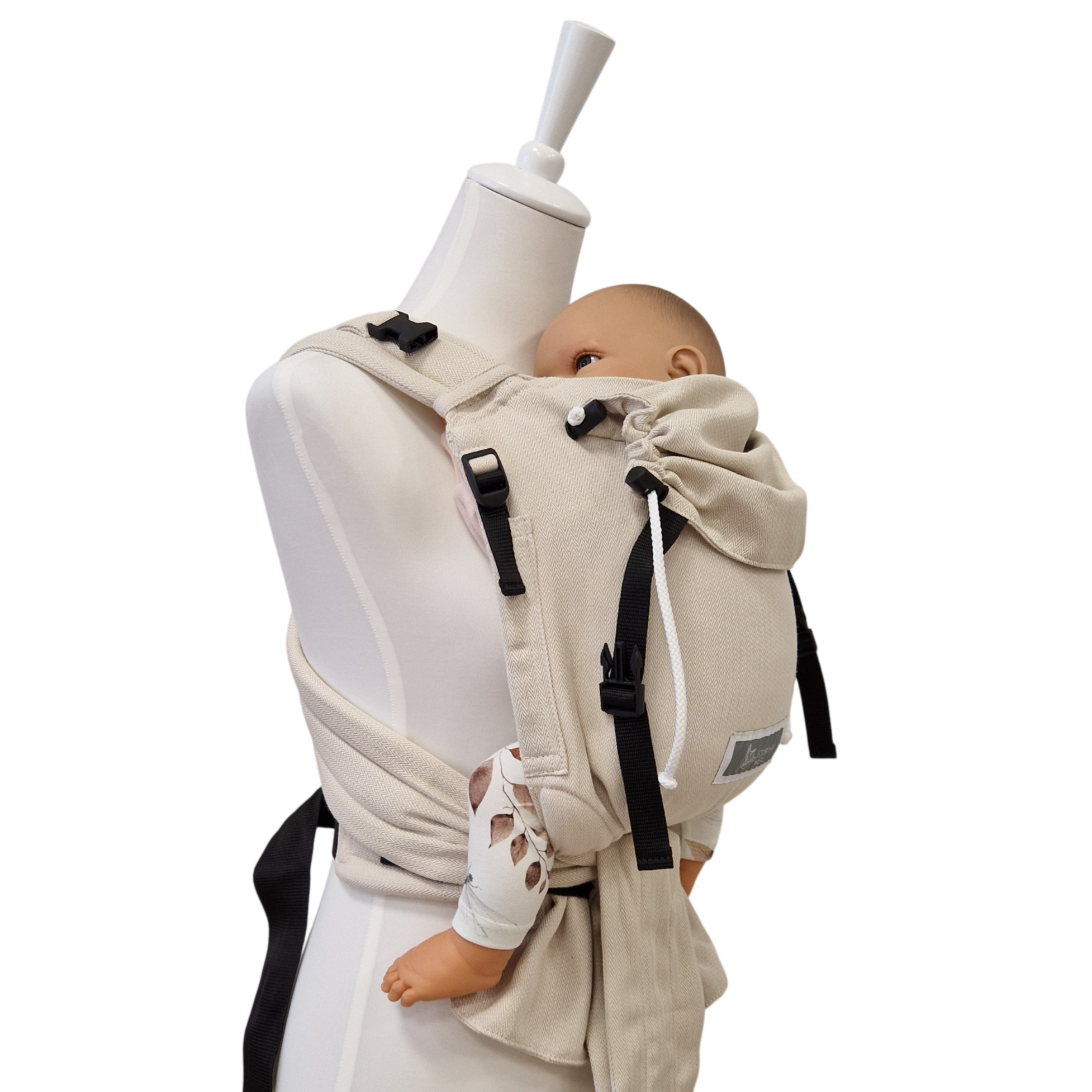 Ergonomische Babytrage ab Geburt mit gepolsterten Trägern und Hüftgurt für sicheren Halt und Komfort