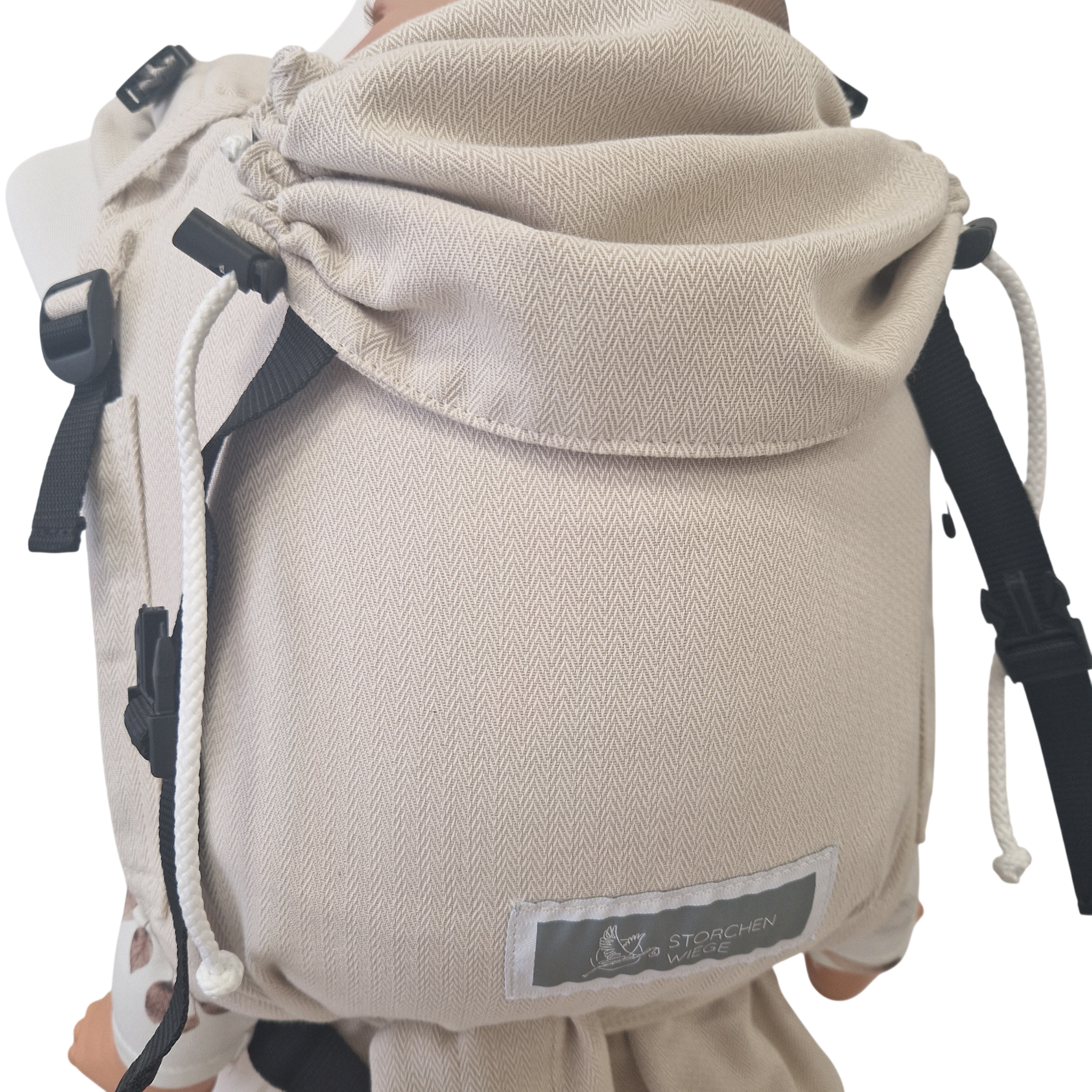 Babytrage ab Geburt ergonomisch mit gepolsterten Schulterträgern und Hüftgurt