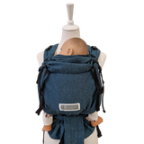 Türkis Babycarrier Talemo mit gepolsterten Trägern und Bauchgurt, geeignet ab Geburt, mit Brustgurt und Kopfstütze