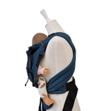 Babycarrier Türkis mit gepolsterten Trägern und verstellbarem Steg für gesunde Anhock-Spreiz-Haltung