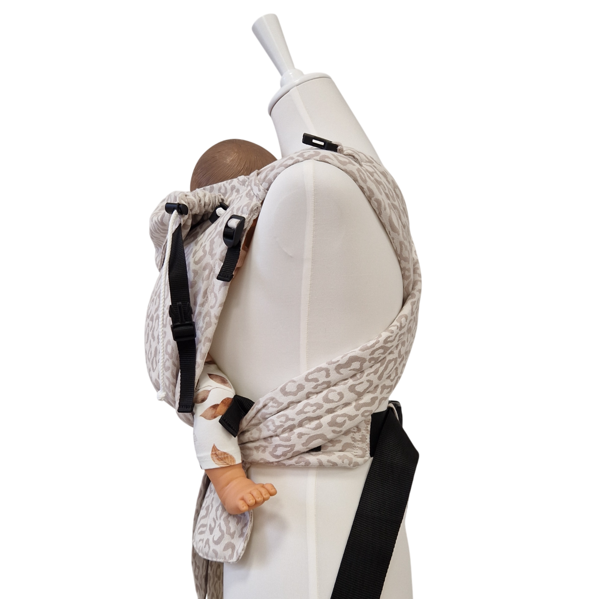 Ergonomische Babytrage ab Geburt mit gepolsterten Trägern und Hüftgurt
