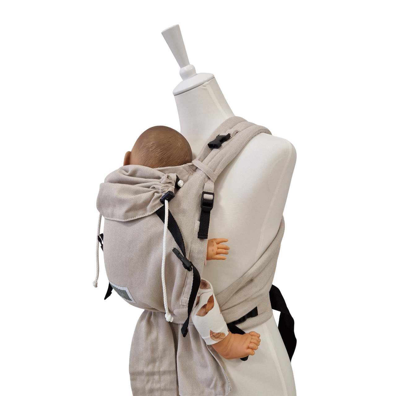 Babycarrier Mondstein, gepolsterte Half-Buckle-Babytrage mit Brustgurt, verstellbar und bequem