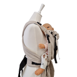 Babycarrier Mondstein ergonomische Half-Buckle Babytrage mit Kopfstütze und Brustgurt in trendiger Farbe