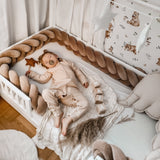 Weiche Bettschlange CLASSIC aus Velours als schützende Bettumrandung für Babys und Kinder