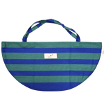 Blue striped baby weighing sling bag made of 100% OEKO-TEX cotton, suitable for newborns up to 7 kg, made in Germany