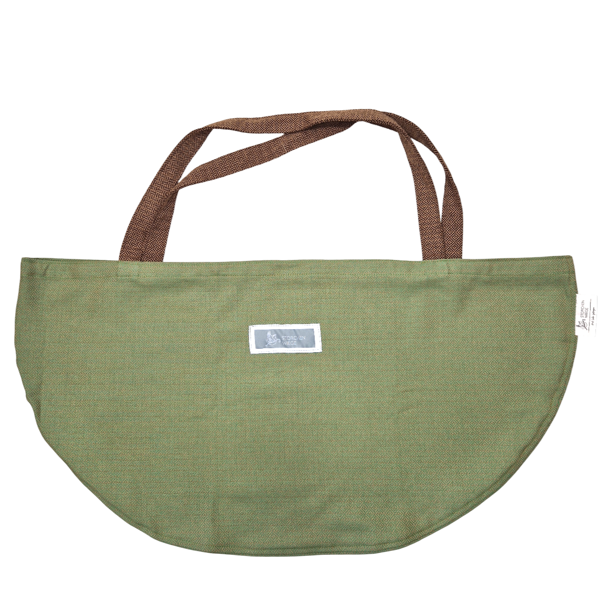 Wiegetasche Grün aus 100% Baumwolle für Babygewichtskontrolle bis 7 kg, OEKO-TEX zertifiziert, Made in Germany