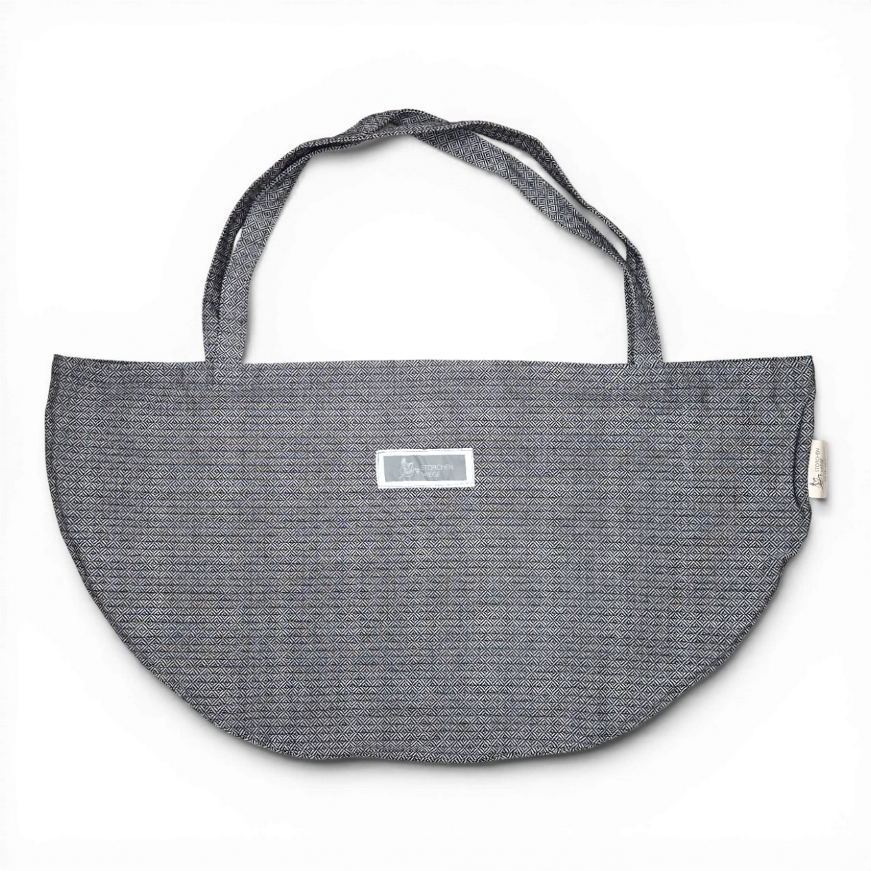 Komfortable Wiegetasche aus Baumwolle in Schwarz Weiß zur Gewichtskontrolle, Made in Germany