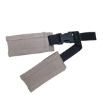 Babycarrier brustgurt for enhanced comfort, beige, 100% cotton.