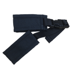 Babycarrier Brustgurt strap in durable black material with buckle closure.