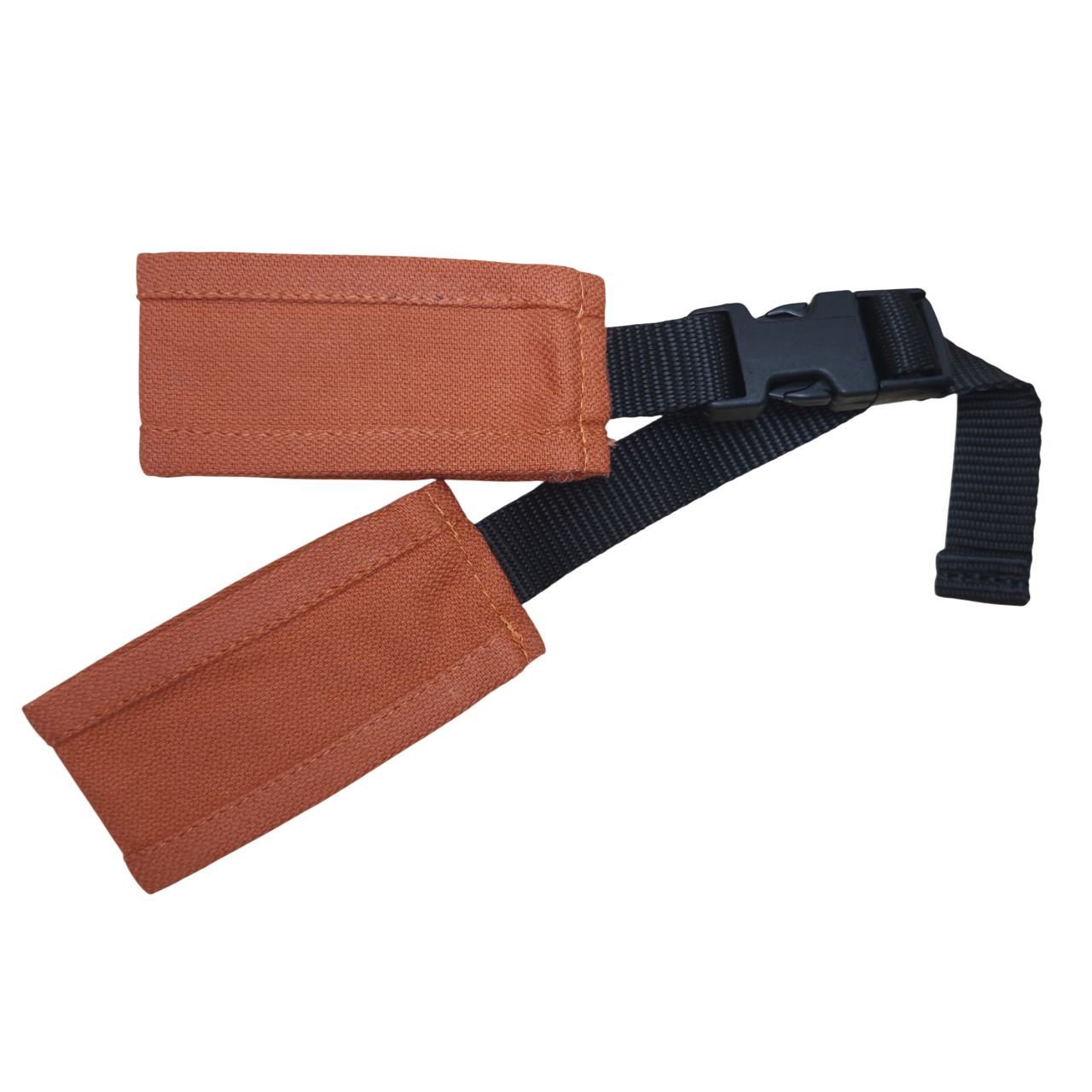 Babycarrier Brustgurt in orange, durable cotton material, enhances comfort for baby carriers.