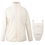 Mamalila Fleece Tragejacke breathable micro-sherpa fleece babywearing jacket with neck protection and recycled polyester material