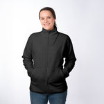 Mamalila Fleece Tragejacke black breathable micro-sherpa fleece babywearing jacket with zipper and high collar