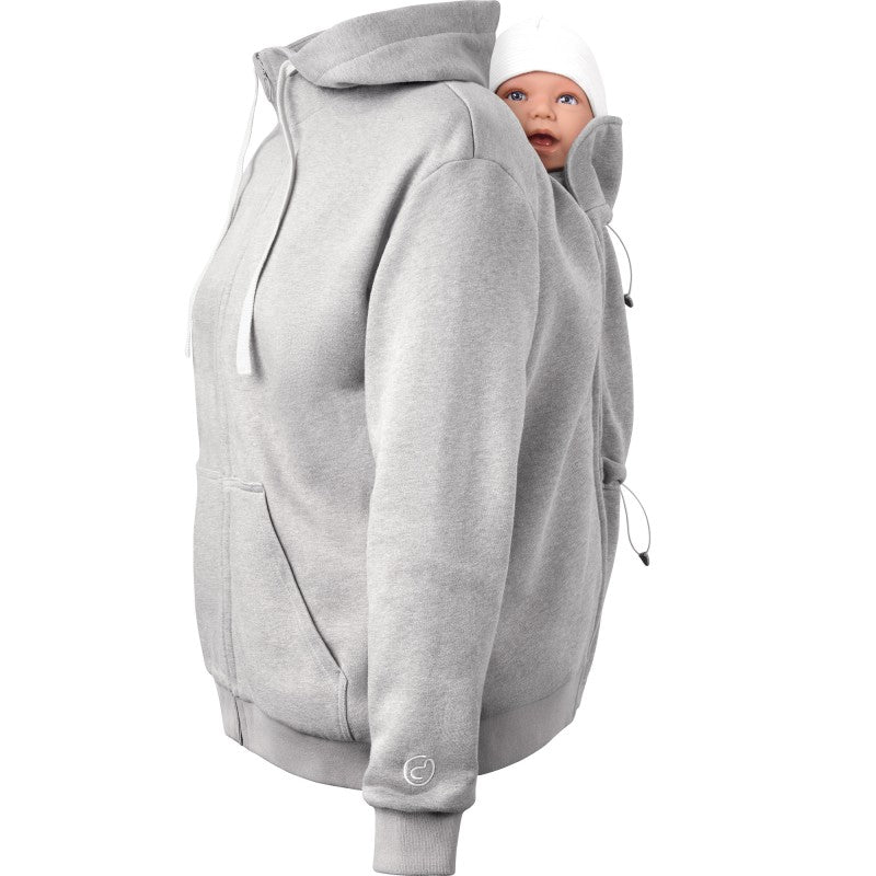 Mamalila Sweat-Tragejacke London Babytragen bequem weich Bio-Baumwolle Nackenschutz legerer Schnitt