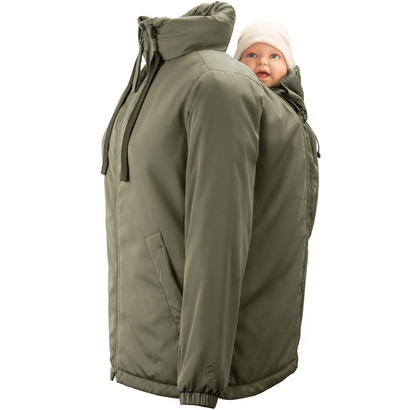 Mamalila Tragejacke Boston aus recyceltem Polyester, verstellbar, mit Babyeinsatz für entspannten Mama-Alltag