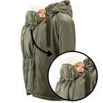 Mamalila Tragejacke Boston, leichte Übergangsjacke mit verstellbarem Nackenschutz und Babyeinsatz aus recyceltem Polyester