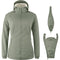 Mamalila Softshell-Tragejacke in grün mit Kapuze, weichem Fleecefutter, wind- und wasserdichtem Material, vielseitig für Schwangerschaft und Babytragen.