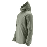 Mamalila Softshell Tragejacke men's allrounder jacket in sage green with detachable baby hood and fleece lining for autumn and mild winter weather protection