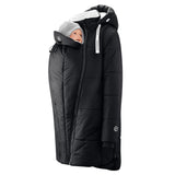 Mamalila Winter-Tragemantel black padded babywearing coat with hood and warm lining